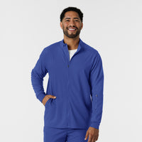 Boundless Men's Warm Up Scrub Jacket Galaxy Blue