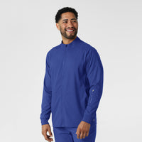 Boundless Men's Warm Up Scrub Jacket Galaxy Blue side view