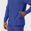 Boundless Men's Warm Up Scrub Jacket Galaxy Blue pocket detail