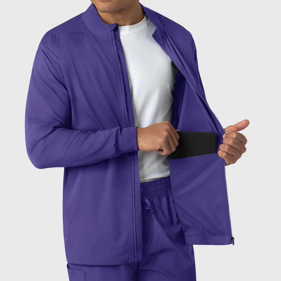 Boundless Men's Warm Up Jacket Grape side detail 2