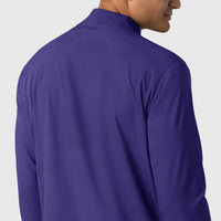 Boundless Men's Warm Up Jacket Grape hemline detail