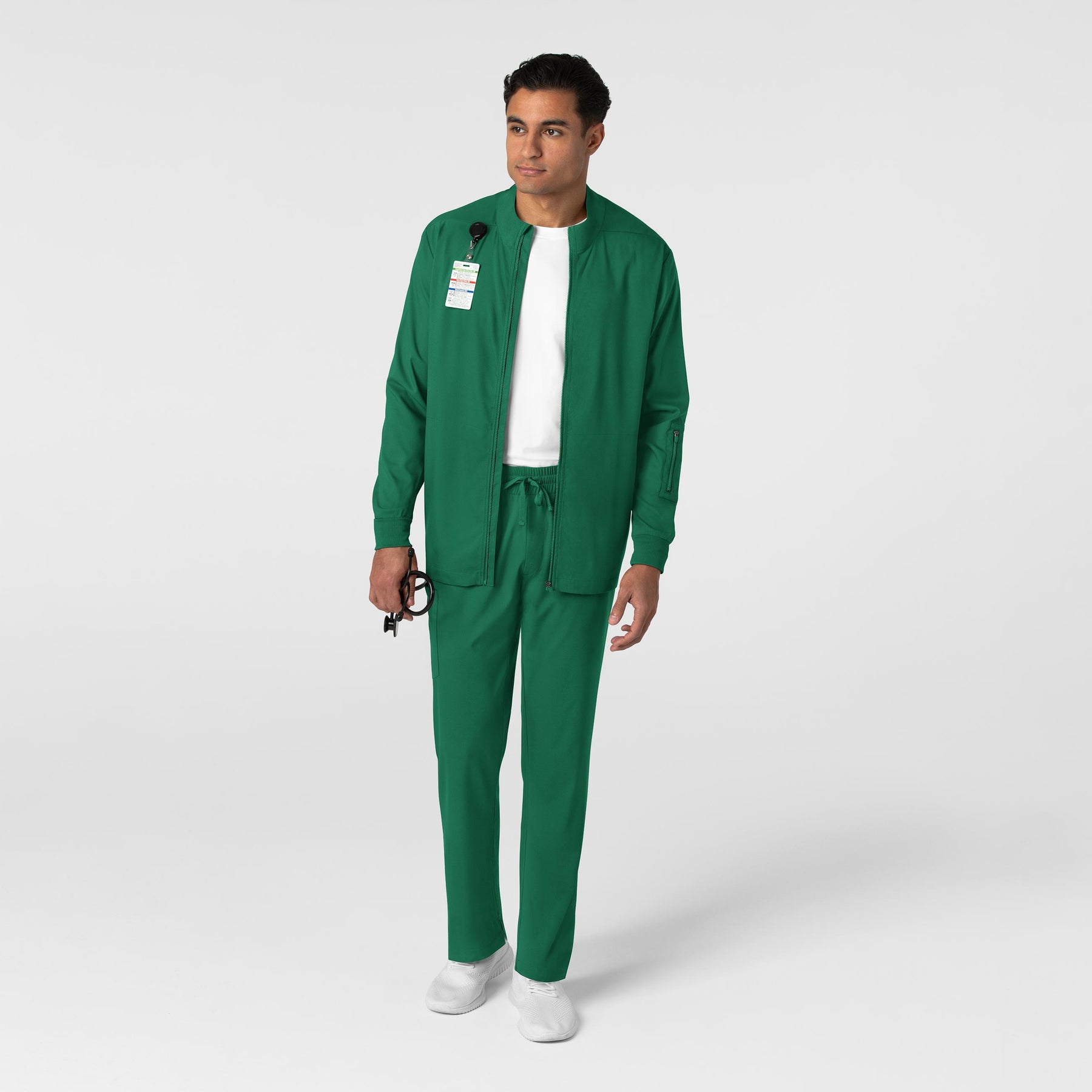 Boundless Men's Warm Up Jacket Hunter full scrub set