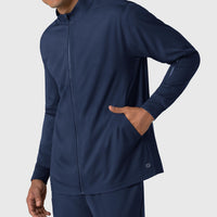 Boundless Men's Warm Up Jacket Navy front detail