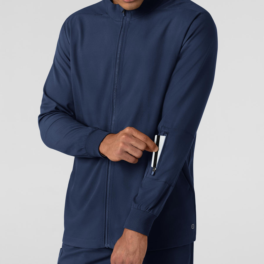 Boundless Men's Warm Up Jacket Navy side detail 1