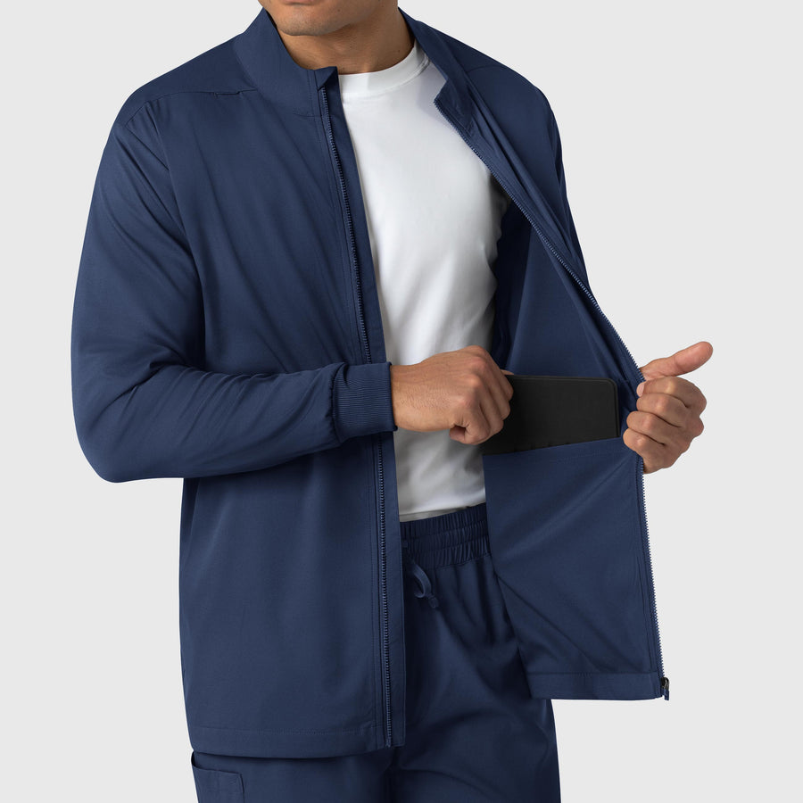 Boundless Men's Warm Up Jacket Navy side detail 2