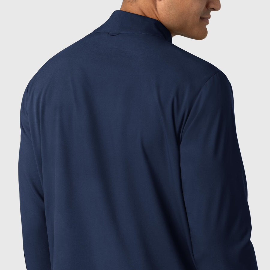 Boundless Men's Warm Up Jacket Navy hemline detail