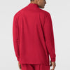 Boundless Men's Warm Up Scrub Jacket Red back view