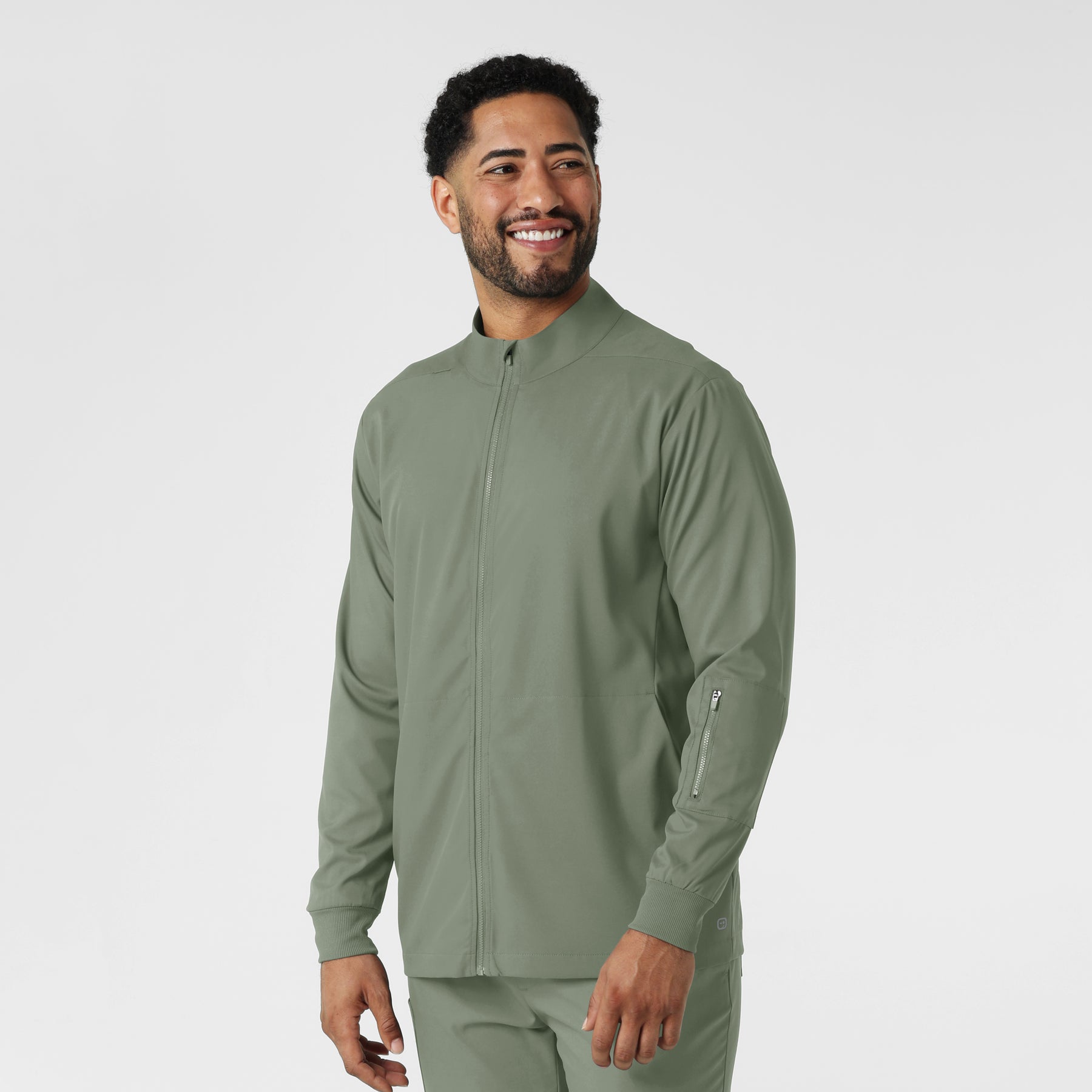 Boundless Men's Warm Up Jacket Sage side view