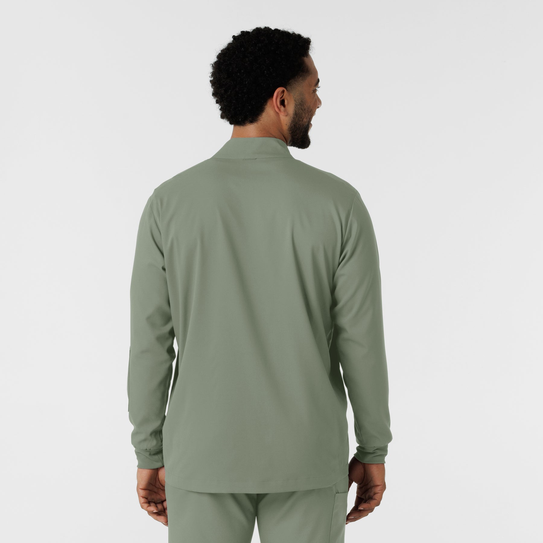 Boundless Men's Warm Up Jacket Sage back view