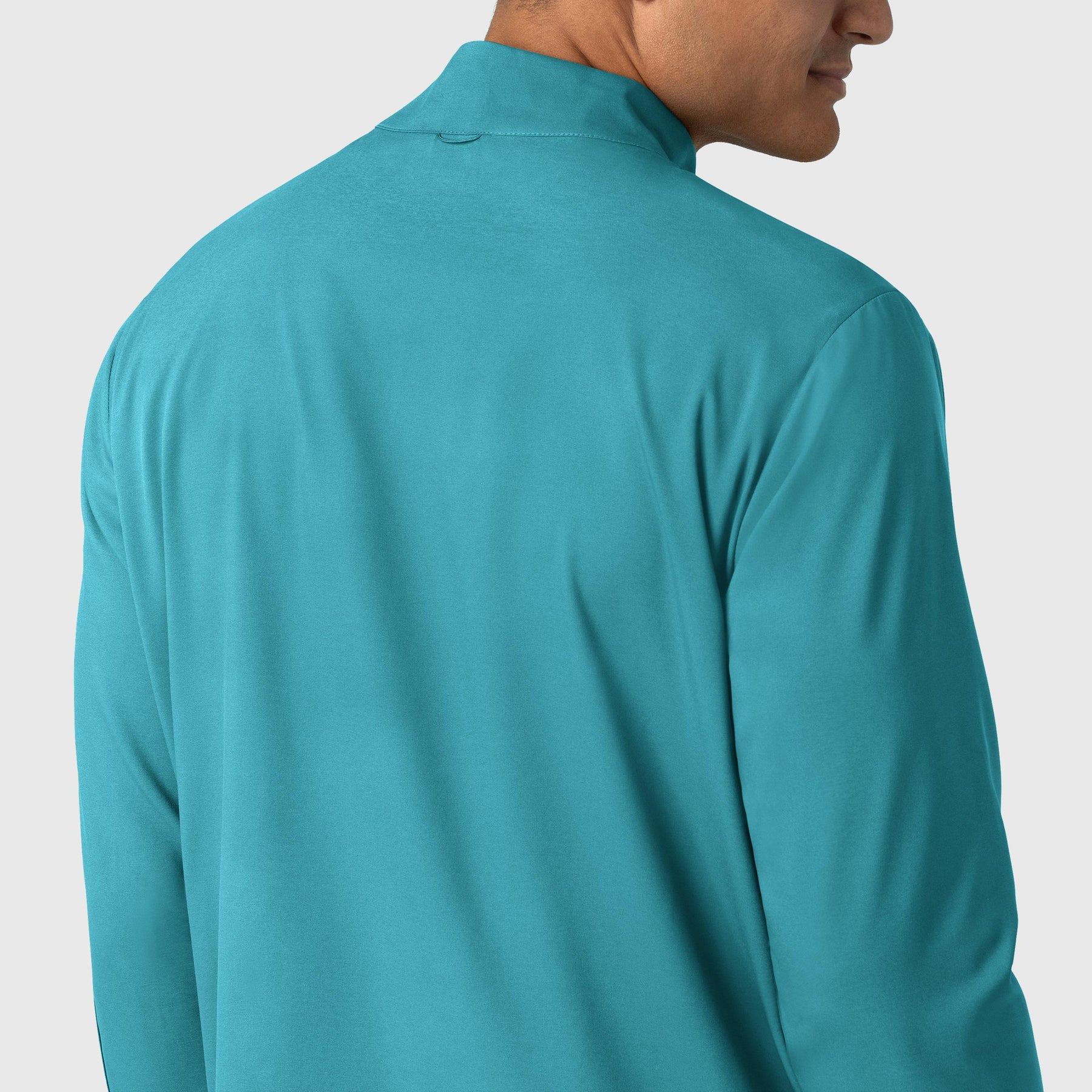 Boundless Men's Warm Up Jacket Teal hemline detail