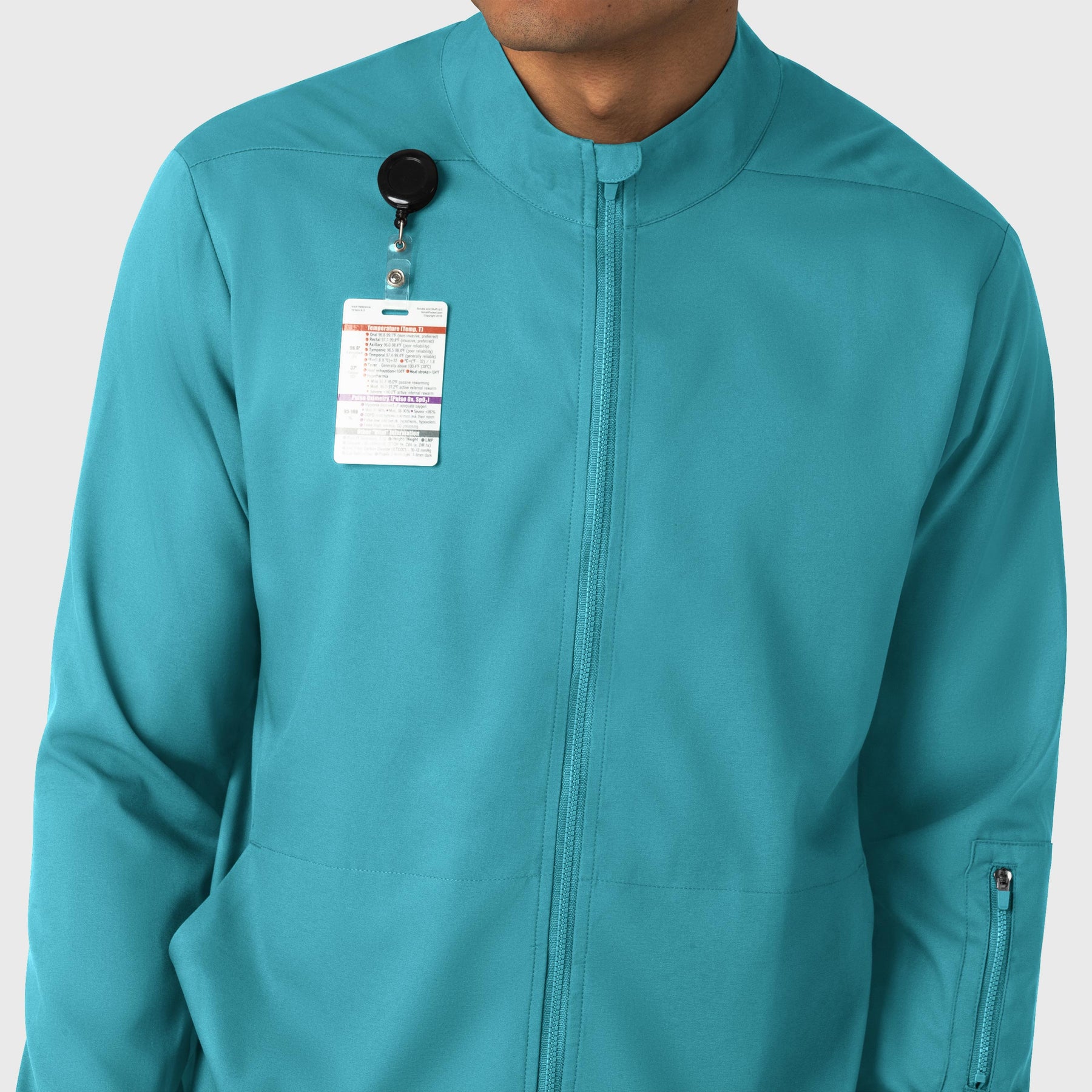 Boundless Men's Warm Up Jacket Teal back detail
