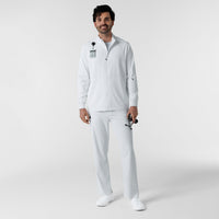 Boundless Men's Warm Up Jacket White full scrub set