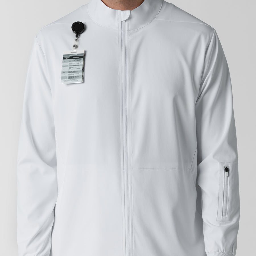 Boundless Men's Warm Up Jacket White side detail 1