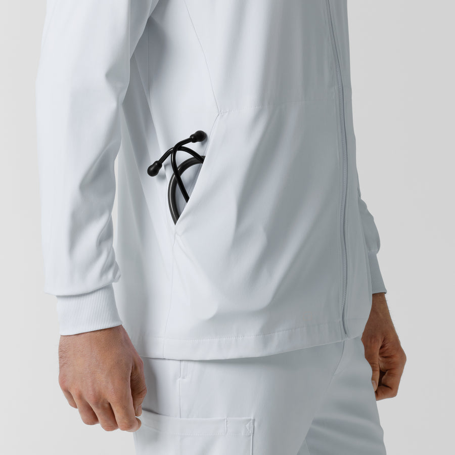 Boundless Men's Warm Up Jacket White hemline detail