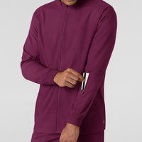 Boundless Men's Warm Up Jacket Wine side detail 1