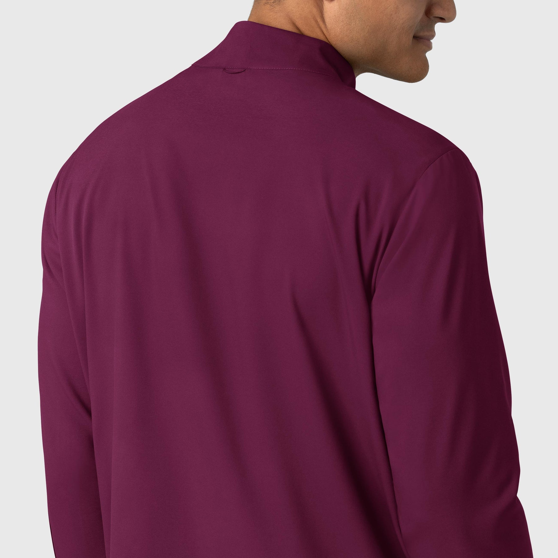 Boundless Men's Warm Up Jacket Wine hemline detail