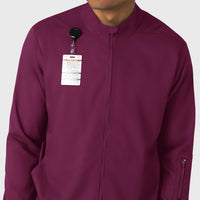 Boundless Men's Warm Up Jacket Wine back detail