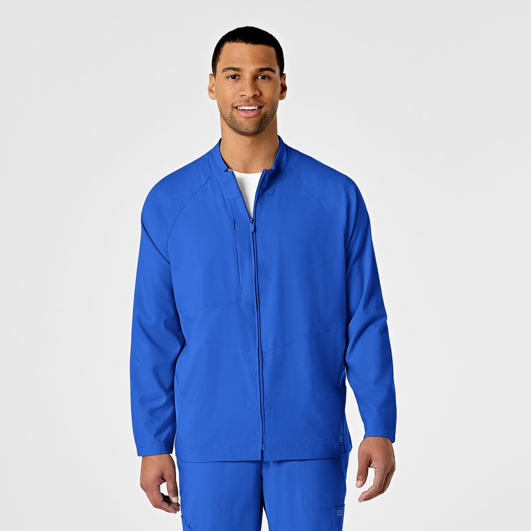 Wink W123 Men's Zip Front Warm Up Jacket Royal