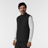 Knits and Layers Men's Quilted Scrub Vest Black side view
