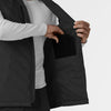 Knits and Layers Men's Quilted Scrub Vest Black back detail