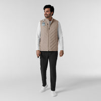 Layers Men's Quilted Scrub Vest Haze full scrub set