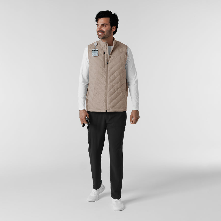 Layers Men's Quilted Scrub Vest Haze full scrub set