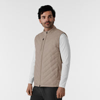 Layers Men's Quilted Scrub Vest Haze side view