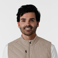 Layers Men's Quilted Scrub Vest Haze front detail