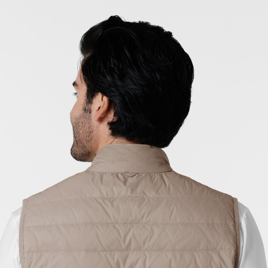 Layers Men's Quilted Scrub Vest Haze side detail 1