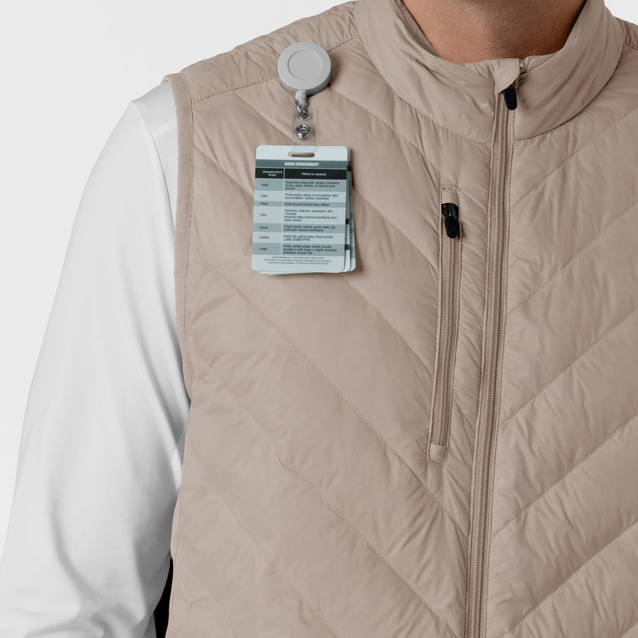 Layers Men's Quilted Scrub Vest Haze side detail 2