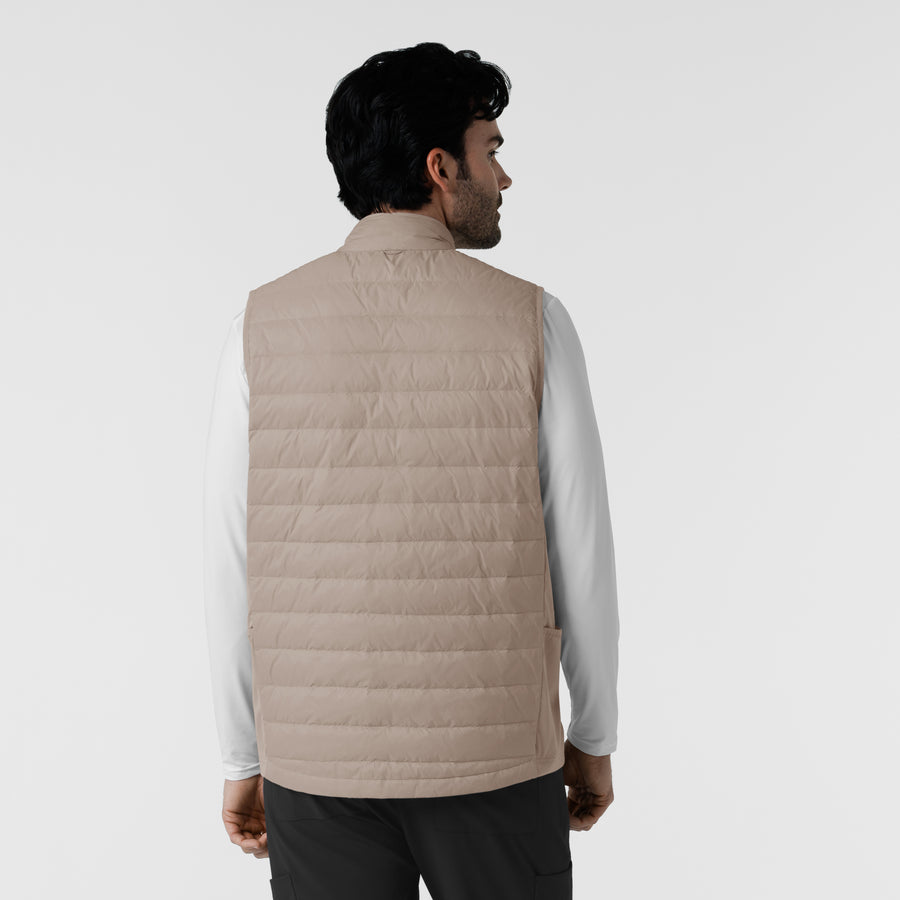 Layers Men's Quilted Scrub Vest Haze back view