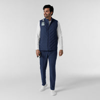 Knits and Layers Men's Quilted Scrub Vest Navy full scrub set