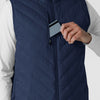 Knits and Layers Men's Quilted Scrub Vest Navy hemline detail