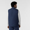 Knits and Layers Men's Quilted Scrub Vest Navy back view