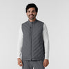 Knits and Layers Men's Quilted Scrub Vest Pewter