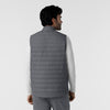 Knits and Layers Men's Quilted Scrub Vest Pewter back view
