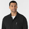 NURTUR Men’s Scrub Shirt Jacket Black front detail
