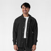 NURTUR Men’s Scrub Shirt Jacket Black side detail 1