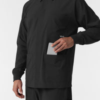 NURTUR Men’s Scrub Shirt Jacket Black back detail