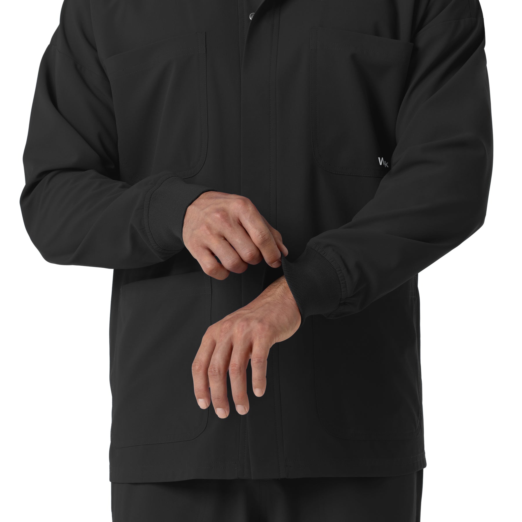 NURTUR Men’s Scrub Shirt Jacket - Black