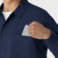 NURTUR Men’s Scrub Shirt Jacket Navy side view