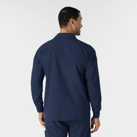 NURTUR Men’s Scrub Shirt Jacket Navy back view