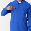 NURTUR Men’s Scrub Shirt Jacket Royal side detail 2