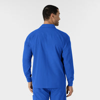 NURTUR Men’s Scrub Shirt Jacket Royal back view