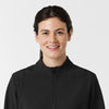 Layers Women's Soft Shell Scrub Jacket Black front detail