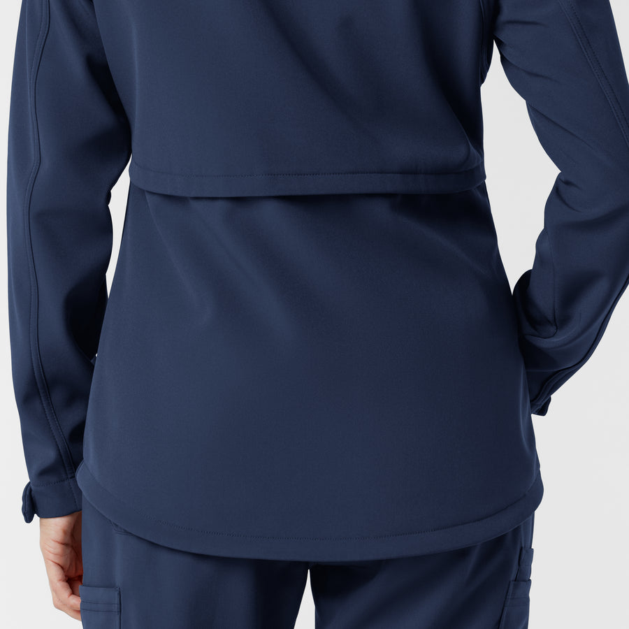 Women's Softshell Scrub Jacket - Navy