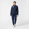 Layers Women's Soft Shell Scrub Jacket Navy full scrub set