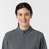 Layers Women's Soft Shell Scrub Jacket Pewter front detail