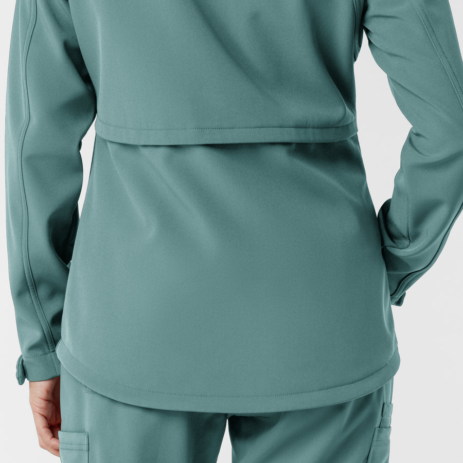 Women's Softshell Scrub Jacket - Vintage Teal