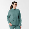Layers Women's Soft Shell Scrub Jacket Vintage Teal side view